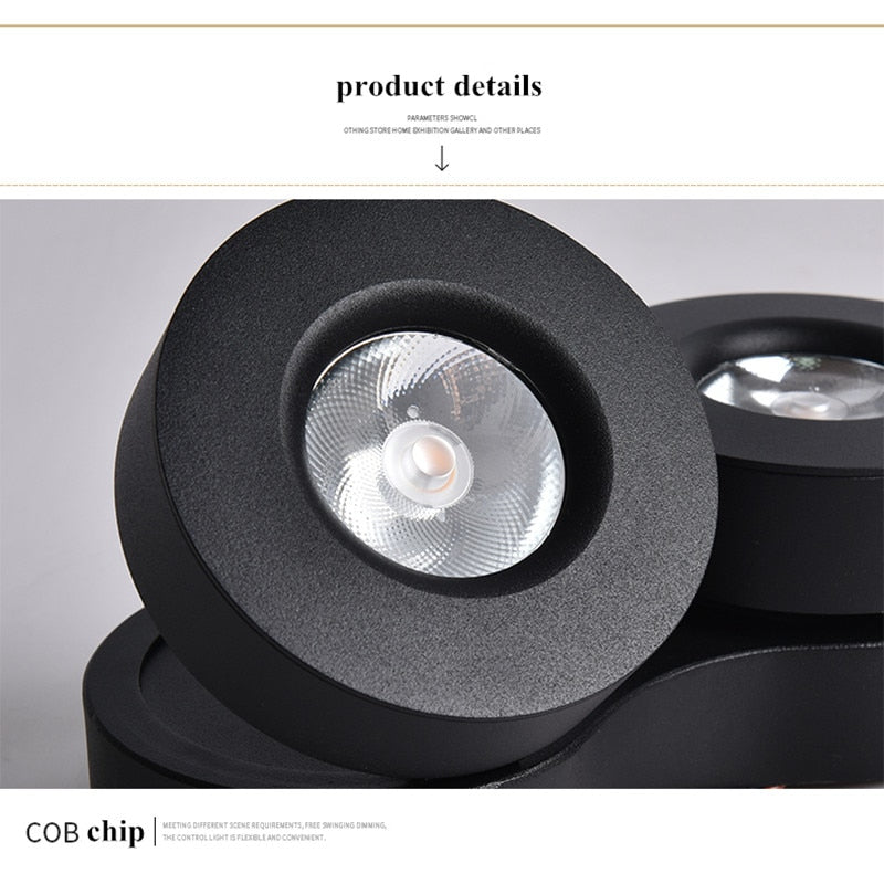 High quality adjustable bright 20W 30W LED downlight ceiling spotlight, COB lighting Spotlight
