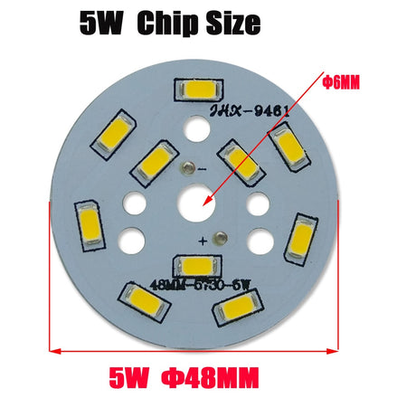 Led 10 PCS light source round super bright 5W 48MM light board retrofit board wick for chandelier downlights SMD 5730 lamp bead