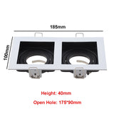 Commercial Lighting Square Led Adjustable Recessed Downlight GU10 Bulb Fixture Holder White Black MR16 LED Spot Lamp Frame