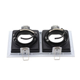 Commercial Lighting Square Led Adjustable Recessed Downlight GU10 Bulb Fixture Holder White Black MR16 LED Spot Lamp Frame