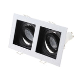 Commercial Lighting Square Led Adjustable Recessed Downlight GU10 Bulb Fixture Holder White Black MR16 LED Spot Lamp Frame