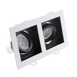 Commercial Lighting Square Led Adjustable Recessed Downlight GU10 Bulb Fixture Holder White Black MR16 LED Spot Lamp Frame