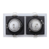 Commercial Lighting Square Led Adjustable Recessed Downlight GU10 Bulb Fixture Holder White Black MR16 LED Spot Lamp Frame