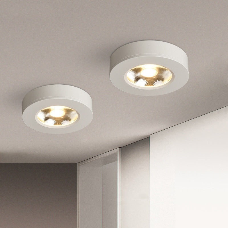 Ultra-thin Downlight Diameter 75mm 5W LED Spotlight Golden Black White Cabinet Light Corridor Surface Ceiling Lamp