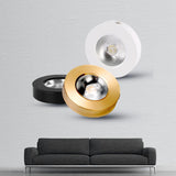 Ultra-thin Downlight Diameter 75mm 5W LED Spotlight Golden Black White Cabinet Light Corridor Surface Ceiling Lamp