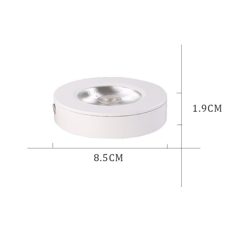 Ultra-thin Downlight Diameter 75mm 5W LED Spotlight Golden Black White Cabinet Light Corridor Surface Ceiling Lamp