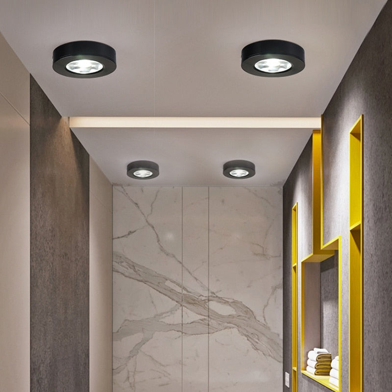 Ultra-thin Downlight Diameter 75mm 5W LED Spotlight Golden Black White Cabinet Light Corridor Surface Ceiling Lamp