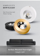 Ultra-thin Downlight Diameter 75mm 5W LED Spotlight Golden Black White Cabinet Light Corridor Surface Ceiling Lamp
