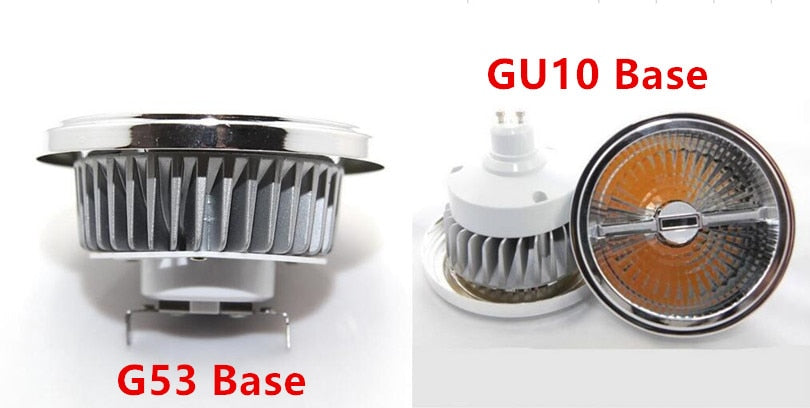 Super Bright AR111 15W COB LED Downlight AR111 QR111 G53 GU10 LED Bulb light Dimmable AC110V/220V/DC12V