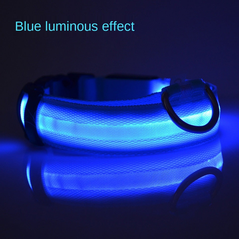 LED Glowing Dog Collar Rechargeable Luminous Collar Adjustable large Dog Night Light Collar Pet Safety Collar for Small Dogs Cat