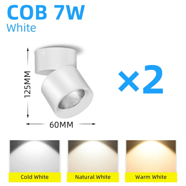 Led Downlights Foldable LED Spotlight  7/10/15/25W Spot Ceiling Lights Surface Mounted Lamp For Bathroom Kitchen Indoor Lighting