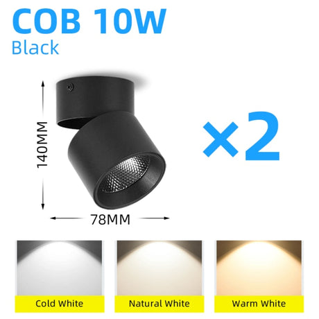 Led Downlights Foldable LED Spotlight  7/10/15/25W Spot Ceiling Lights Surface Mounted Lamp For Bathroom Kitchen Indoor Lighting