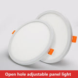 Ultra Thin Square LED Panel Light 6W 8W 15W 20W Aluminum Round Ceiling Recessed Downlight Open Hole Adjustable AC220V-240V