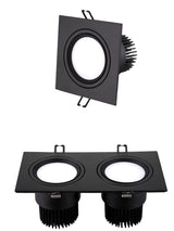 Square Bright Recessed white black LED Dimmable Downlight COB 7W 10W 15W 20W 30WLED Spot light decoration Ceiling Lamp AC85-265V