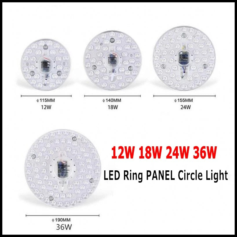 2021 LED Panel Circle Ring Light SMD2835 12W 18W 24W 36W LED Round /Square Ceiling decoration Ceiling Lamp AC 220V downlight