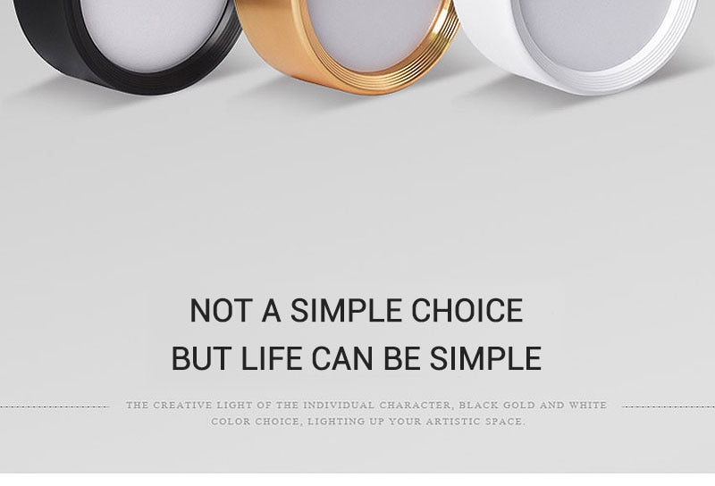 Surface Mounted LED Downlight 5W 7W 9W 12W 15W 18W 220V Ceiling Lamps Ultra Thin Driverless LED Spot Lights Book Rack Lighting