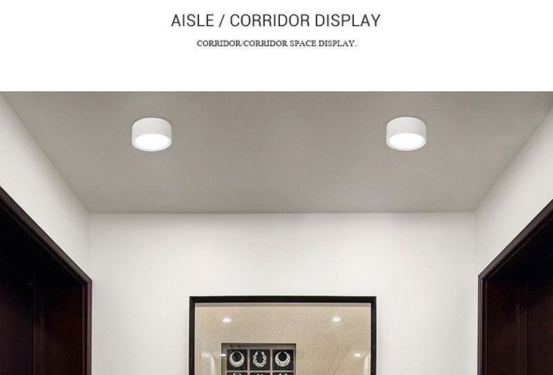 Surface Mounted LED Downlight 5W 7W 9W 12W 15W 18W 220V Ceiling Lamps Ultra Thin Driverless LED Spot Lights Book Rack Lighting