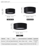 Surface Mounted LED Downlight 5W 7W 9W 12W 15W 18W 220V Ceiling Lamps Ultra Thin Driverless LED Spot Lights Book Rack Lighting