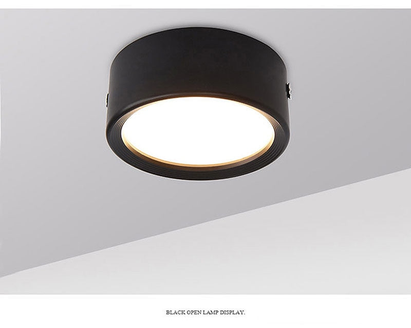 Surface Mounted LED Downlight 5W 7W 9W 12W 15W 18W 220V Ceiling Lamps Ultra Thin Driverless LED Spot Lights Book Rack Lighting