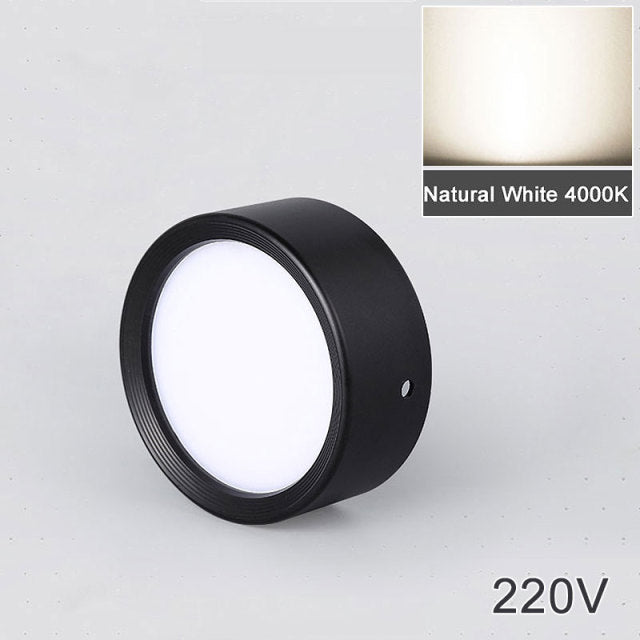 Surface Mounted LED Downlight 5W 7W 9W 12W 15W 18W 220V Ceiling Lamps Ultra Thin Driverless LED Spot Lights Book Rack Lighting