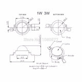 3W UV High Power LED Chip SMD Light Beads Ultra Violet 365nm 385nm 395nm 400nm 405nm 420nm For SpotLight Downlight Lamp Bulb