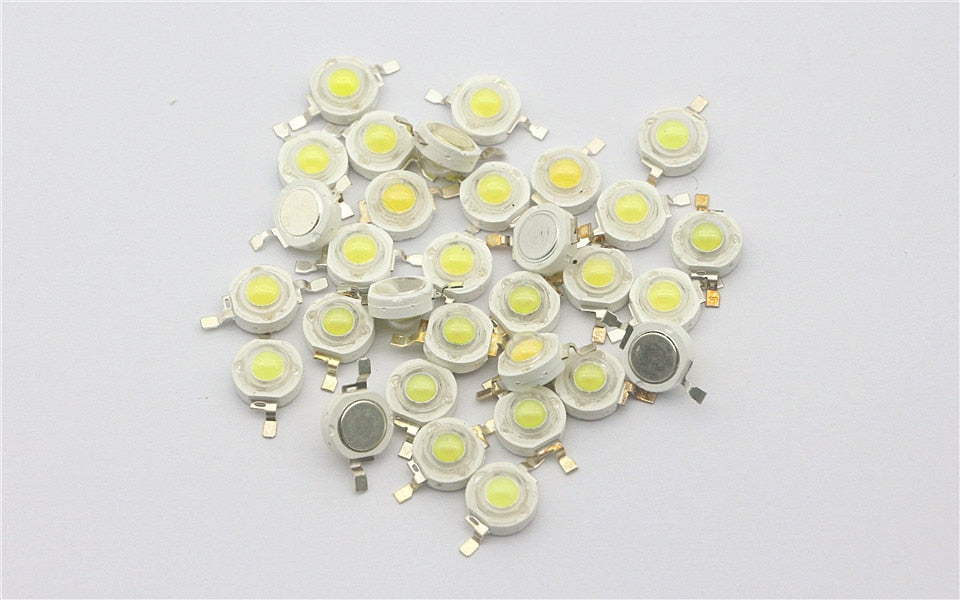 Real Full Watt 1W 3W High Power LED lamp Bulb Diodes SMD 110-120LM LEDs Chip For 10 -1000 pcs 3W - 18W Spot light Downlight