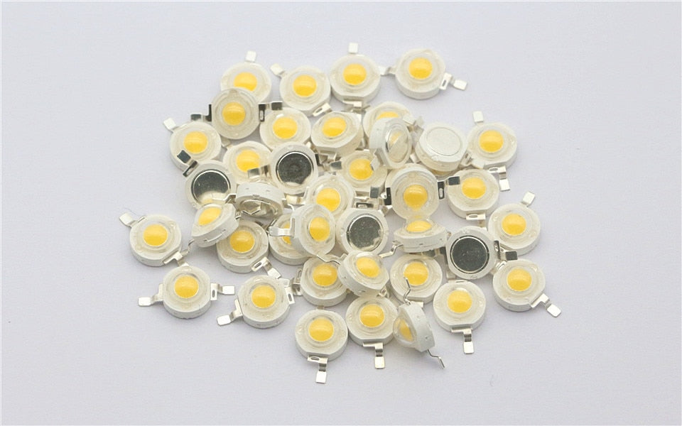 Real Full Watt 1W 3W High Power LED lamp Bulb Diodes SMD 110-120LM LEDs Chip For 10 -1000 pcs 3W - 18W Spot light Downlight