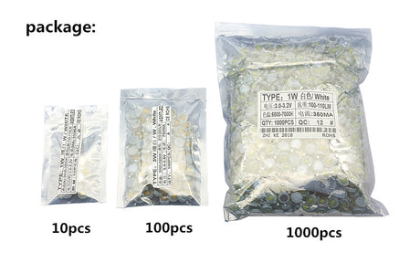 Real Full Watt 1W 3W High Power LED lamp Bulb Diodes SMD 110-120LM LEDs Chip For 10 -1000 pcs 3W - 18W Spot light Downlight