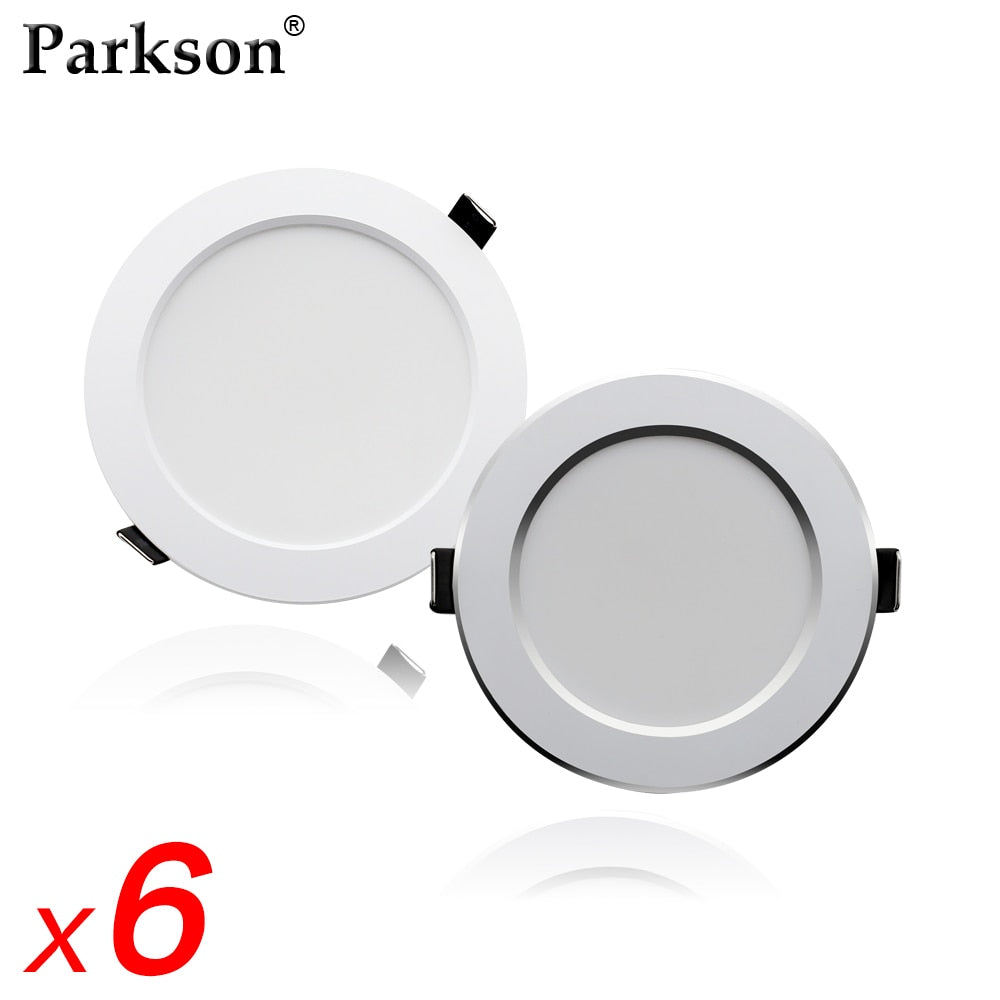 LED Downlight Ceiling 7W 9W 12W 15W 18W 6Pcs/lot AC 220V 240V Waterproof Round Recessed Spot Light Home Decor Warm Cold White