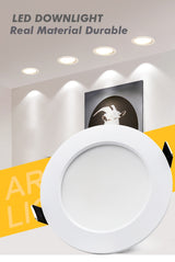 LED Downlight Ceiling 7W 9W 12W 15W 18W 6Pcs/lot AC 220V 240V Waterproof Round Recessed Spot Light Home Decor Warm Cold White