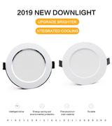 LED Downlight Ceiling 7W 9W 12W 15W 18W 6Pcs/lot AC 220V 240V Waterproof Round Recessed Spot Light Home Decor Warm Cold White