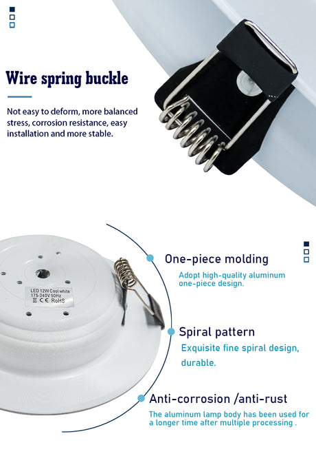 LED Downlight 3W 5W 7W 9W 12W 15W 6pcs/lot AC220V 240V Warm Cold White Recessed LED Lamp Spot Light Led Bulb For Bedroom Kitchen