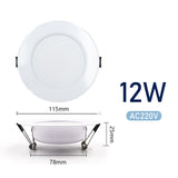 LED Downlight 3W 5W 7W 9W 12W 15W 6pcs/lot AC220V 240V Warm Cold White Recessed LED Lamp Spot Light Led Bulb For Bedroom Kitchen