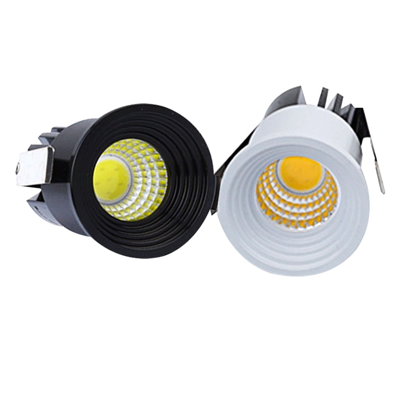 Mini LED Spot Downlights COB 3W 5W Recessed Led Spots 220v Dimmable Light for Ceiling Cabinet Showcase Loft Decorations