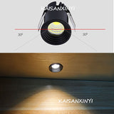 Mini LED Spot Downlights COB 3W 5W Recessed Led Spots 220v Dimmable Light for Ceiling Cabinet Showcase Loft Decorations