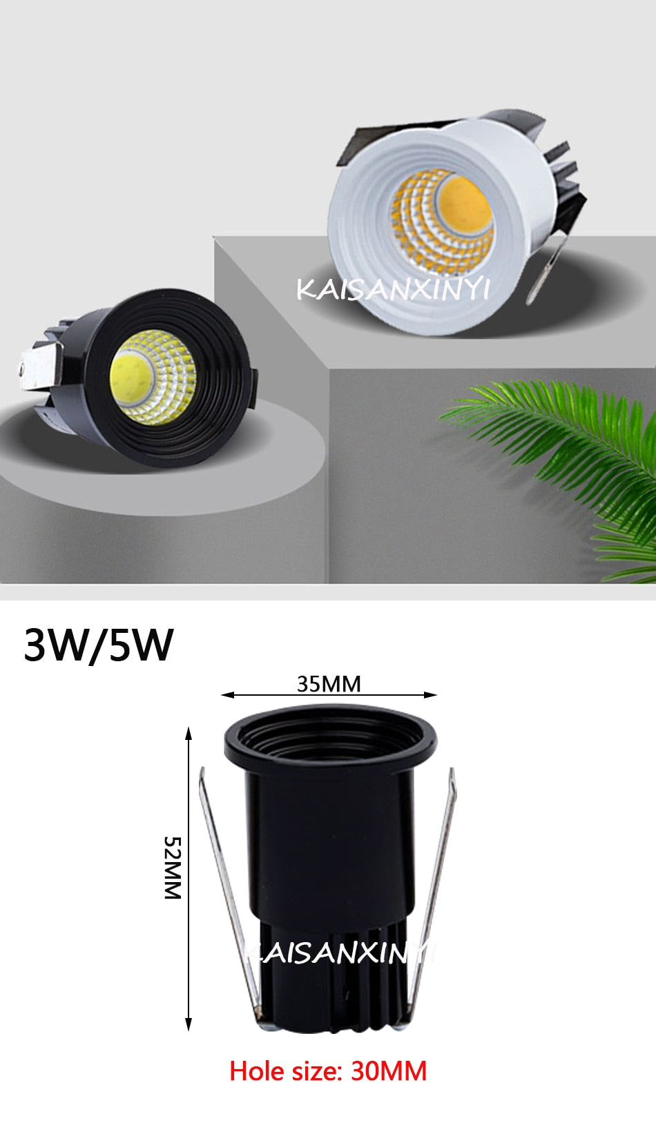 Mini LED Spot Downlights COB 3W 5W Recessed Led Spots 220v Dimmable Light for Ceiling Cabinet Showcase Loft Decorations