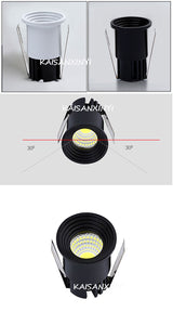 Mini LED Spot Downlights COB 3W 5W Recessed Led Spots 220v Dimmable Light for Ceiling Cabinet Showcase Loft Decorations