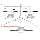 Mini LED Spot Downlights COB 3W 5W Recessed Led Spots 220v Dimmable Light for Ceiling Cabinet Showcase Loft Decorations