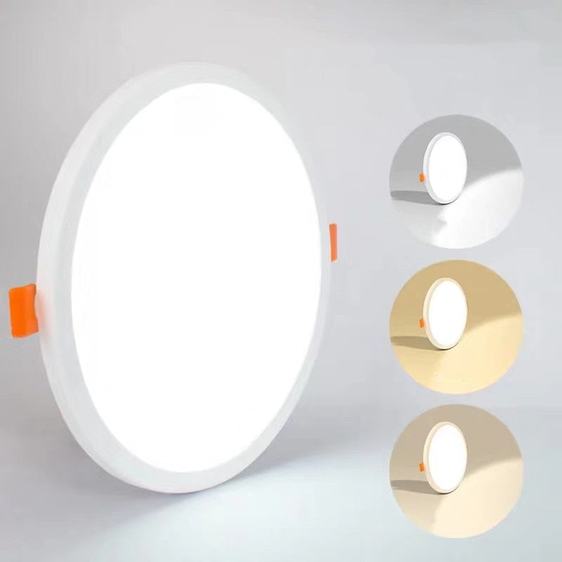 Ultra Thin LED Panel Light 6W 8W 15W 20W Aluminum Round Ceiling Recessed Downlight Open Hole Adjustable 85-265V  3000/4000/6000K