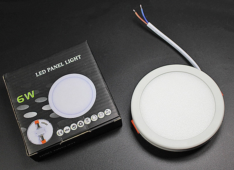 Ultra Thin LED Panel Light 6W 8W 15W 20W Aluminum Round Ceiling Recessed Downlight Open Hole Adjustable 85-265V  3000/4000/6000K