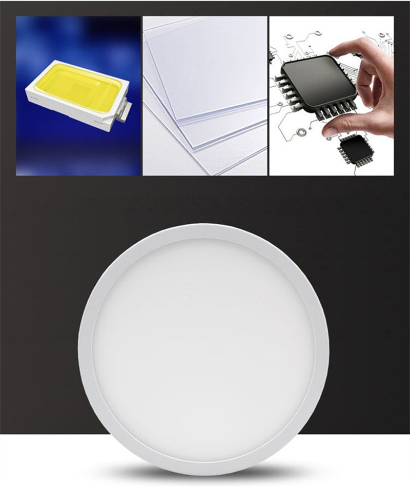 Ultra Thin LED Panel Light 6W 8W 15W 20W Aluminum Round Ceiling Recessed Downlight Open Hole Adjustable 85-265V  3000/4000/6000K