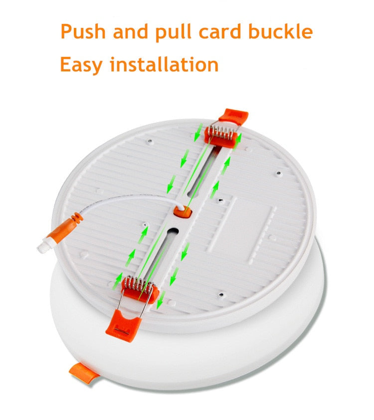 Ultra Thin Round/Square LED Panel Light 10W 18W 24W 36W Aluminum Ceiling Recessed Downlight AC 85-265V open hole adjustable