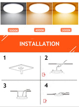 Ultra Thin Round/Square LED Panel Light 10W 18W 24W 36W Aluminum Ceiling Recessed Downlight AC 85-265V open hole adjustable