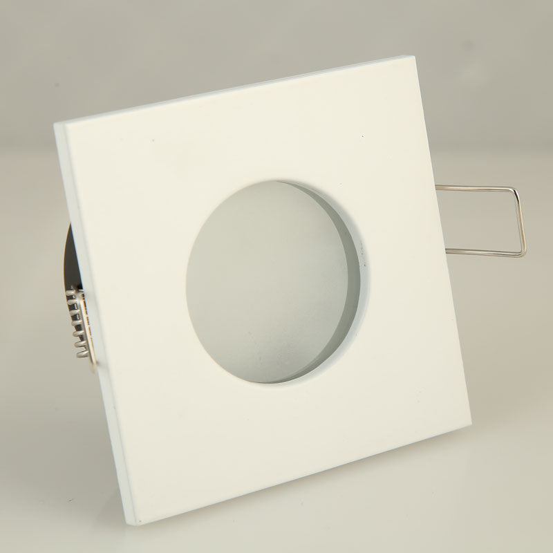 Recessed Waterproof IP65 Ceiling Downlights Round/Square Frame GU10/MR16 Lamp Base Holder Bathroom Spot Lighting Fitting Fixture