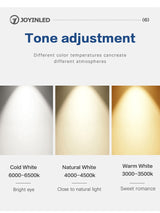 The New LED Downlight Spotlight Round Integrated Nickel Ceiling Downlight Angle Adjustable AC90-260V Home Office Hotel Lighting