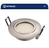 The New LED Downlight Spotlight Round Integrated Nickel Ceiling Downlight Angle Adjustable AC90-260V Home Office Hotel Lighting