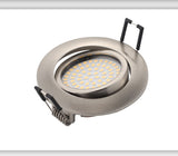 The New LED Downlight Spotlight Round Integrated Nickel Ceiling Downlight Angle Adjustable AC90-260V Home Office Hotel Lighting