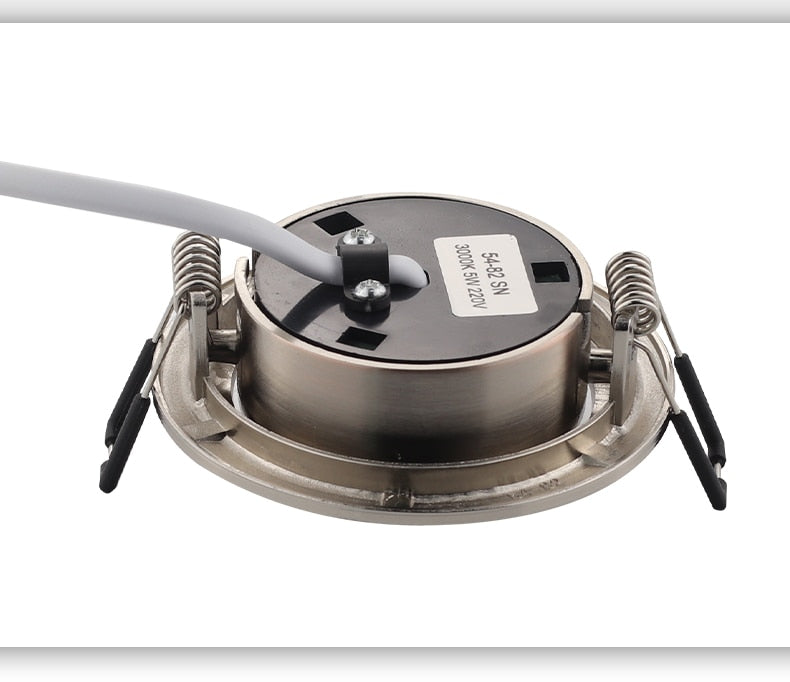 The New LED Downlight Spotlight Round Integrated Nickel Ceiling Downlight Angle Adjustable AC90-260V Home Office Hotel Lighting