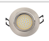 The New LED Downlight Spotlight Round Integrated Nickel Ceiling Downlight Angle Adjustable AC90-260V Home Office Hotel Lighting