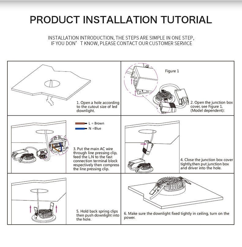 The New LED Downlight Spotlight Round Integrated Nickel Ceiling Downlight Angle Adjustable AC90-260V Home Office Hotel Lighting